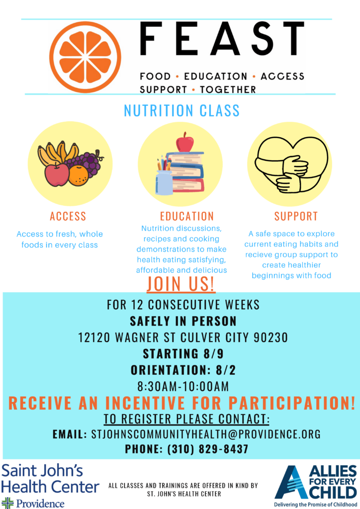 Allies for Every Child FEAST Nutrition Classes Flyer
