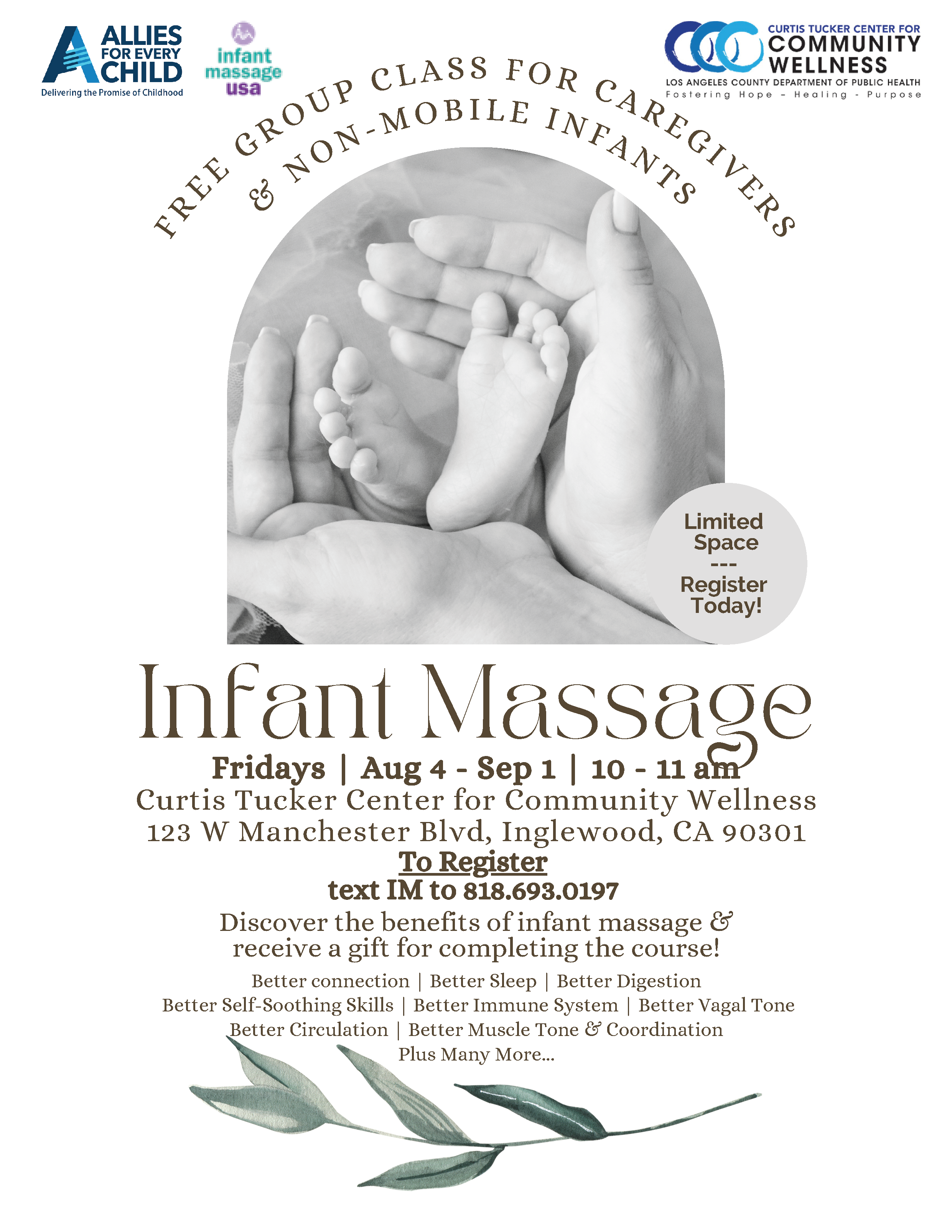 Free Infant Massage Classes
